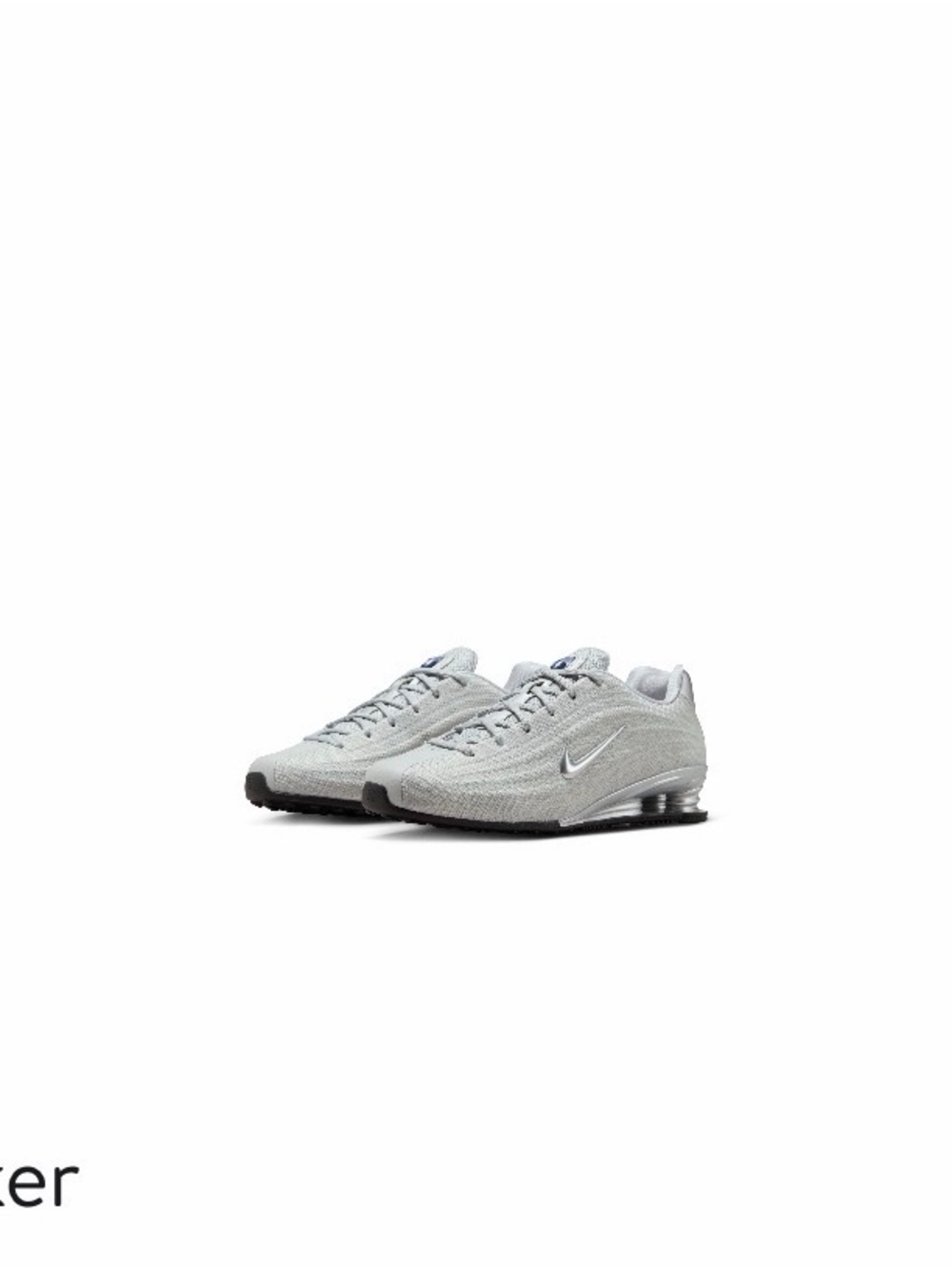 Nike Kids Silver Metallic Knit Sneakers